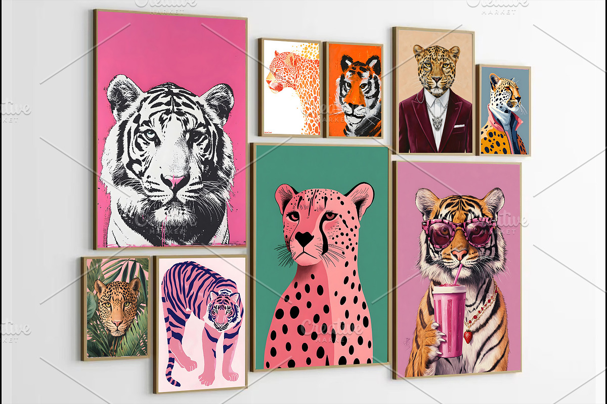 Tiger wall print, animal wall poster, an Animal Photo by Chipshpow Graphics (Photo 2 of 7)