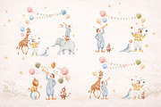 Circus Watercolor Clipart Set, a Decorative Illustration by Lembrik's Artworks (Thumbnail 3 of 5)