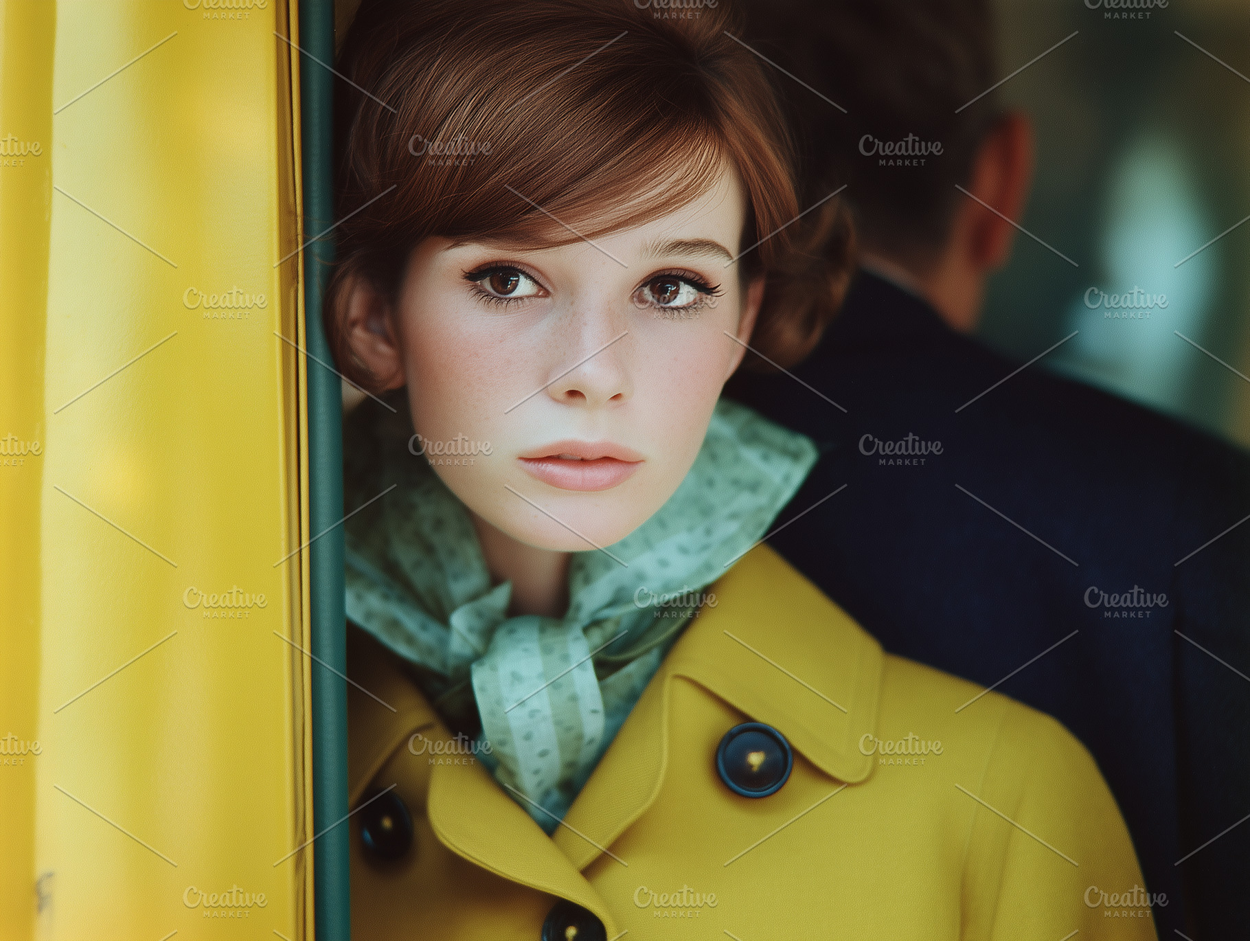 60s Style Woman in Yellow, a Person Photo by k.tay