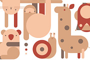 Funny animals. Vector pack, an Animal Illustration by Derenskaya (Thumbnail 2 of 5)