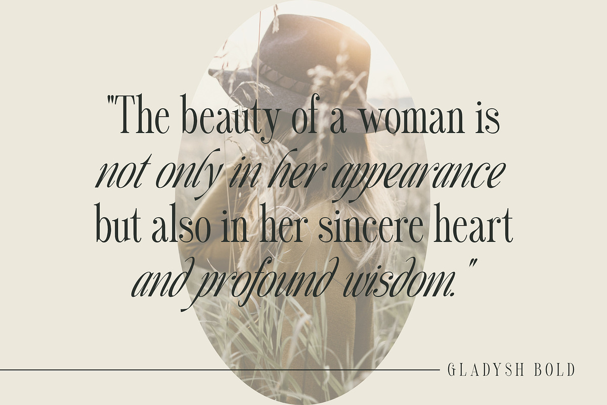 Gladysh | Elegant Condensed Serif, a Serif Font by Sealoung (Photo 2 of 15)