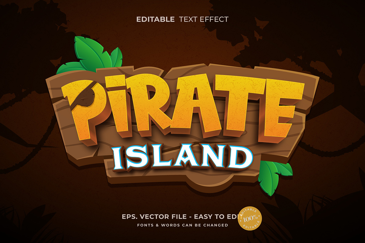 Pirate Island Adventure Text Effect, a Layer Style Add-On by zdson (Photo 1 of 2)