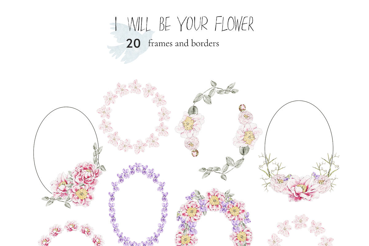 Floral watercolor collection, an Illustration by lilisprints (Photo 4 of 5)
