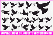 Olive Branch Dove Designs, an Illustration by hafijul (Thumbnail 1 of 20)