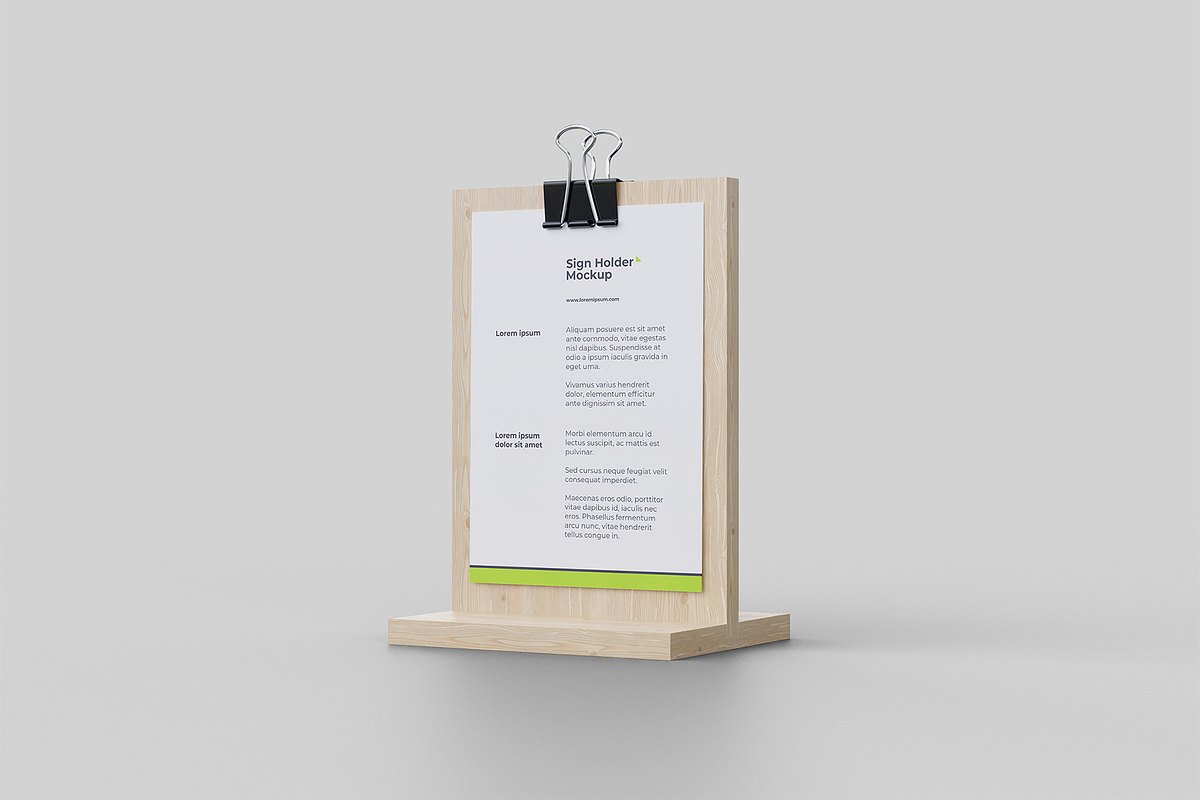 Wood Sign Holders Mockup, an Advertising Mockup by Muhazdinata (Photo 7 of 8)