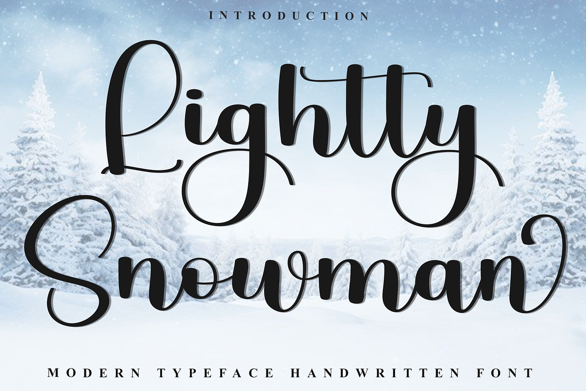 Lightly Snowman, a Handwritten Font by FreshTypeINK (Photo 1 of 8)