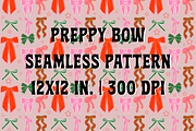 Preppy Christmas Bow Pattern, a Pattern Graphic by Avery Burke Creative (Thumbnail 1 of 3)