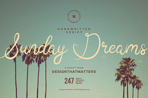 Sunday Dreams Script & Doodles, a Handwritten Font by DesignThatMatters