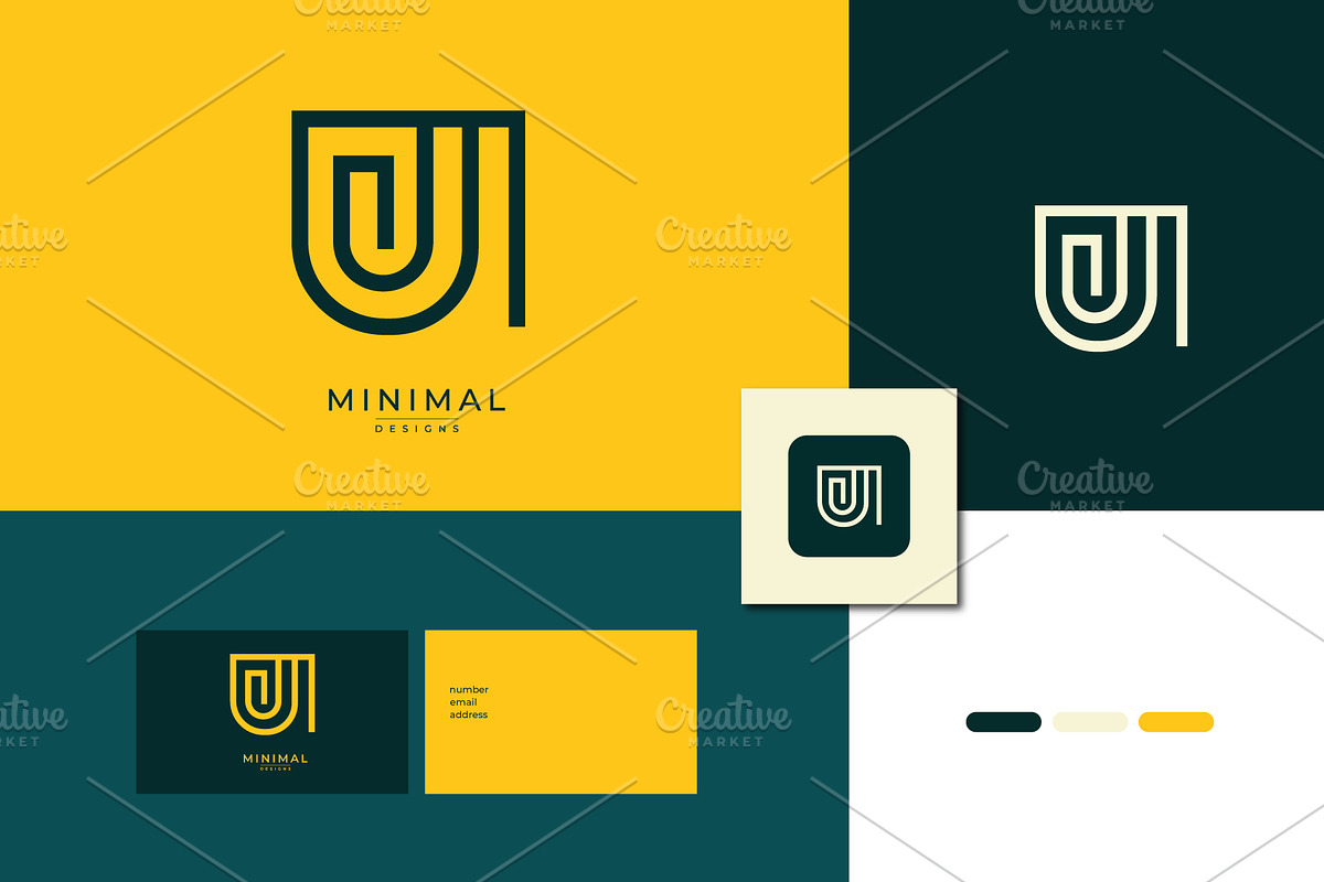 Monogram icon logo U, a Branding & Logo Template by idesign_4u