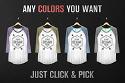Hanging 3/4 Sleeve T-Shirt Mockup, a Shirt Mockup by graphiklee (Thumbnail 2 of 3)