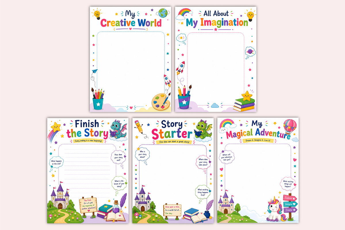 2027 Kids Creativity Journal, a Stationery Template by Shumaya (Photo 4 of 6)