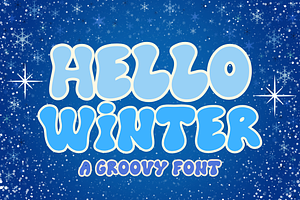 Hello Winter Is A Retro Groovy Font