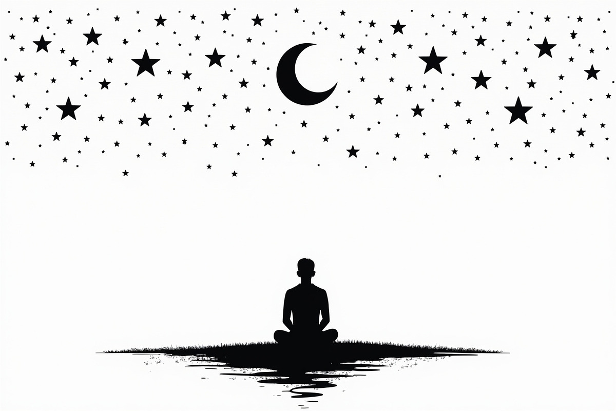 Cosmic Yoga Silhouettes Set, an Illustration by BIPLOB EXPERT (Photo 4 of 9)