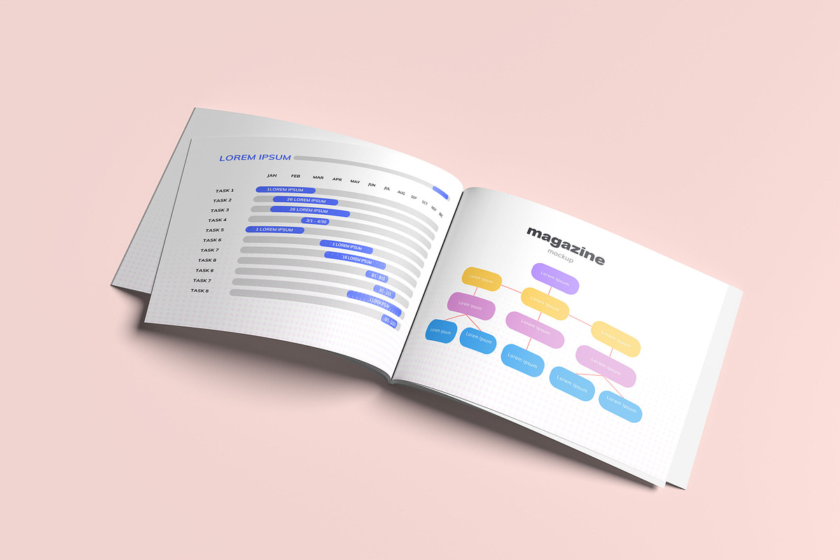 Magazine landscape Mockup, a Books & Magazine Mockup by safrizalstudio (Photo 3 of 6)