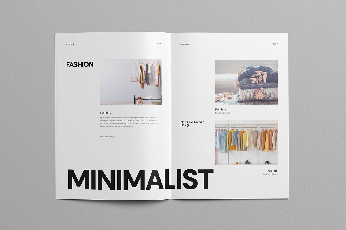 Fashion Lookbook | Canva & InDesign, a Magazine Template by Pixelpick