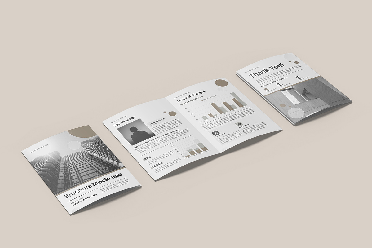 A4 Bifold Brochure Mockups, a Brochure Template by Graphic Aesthetic (Photo 16 of 21)