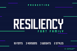 RESILIENCY FONT FAMILY, a Sans Serif Font by Alphabet Agency