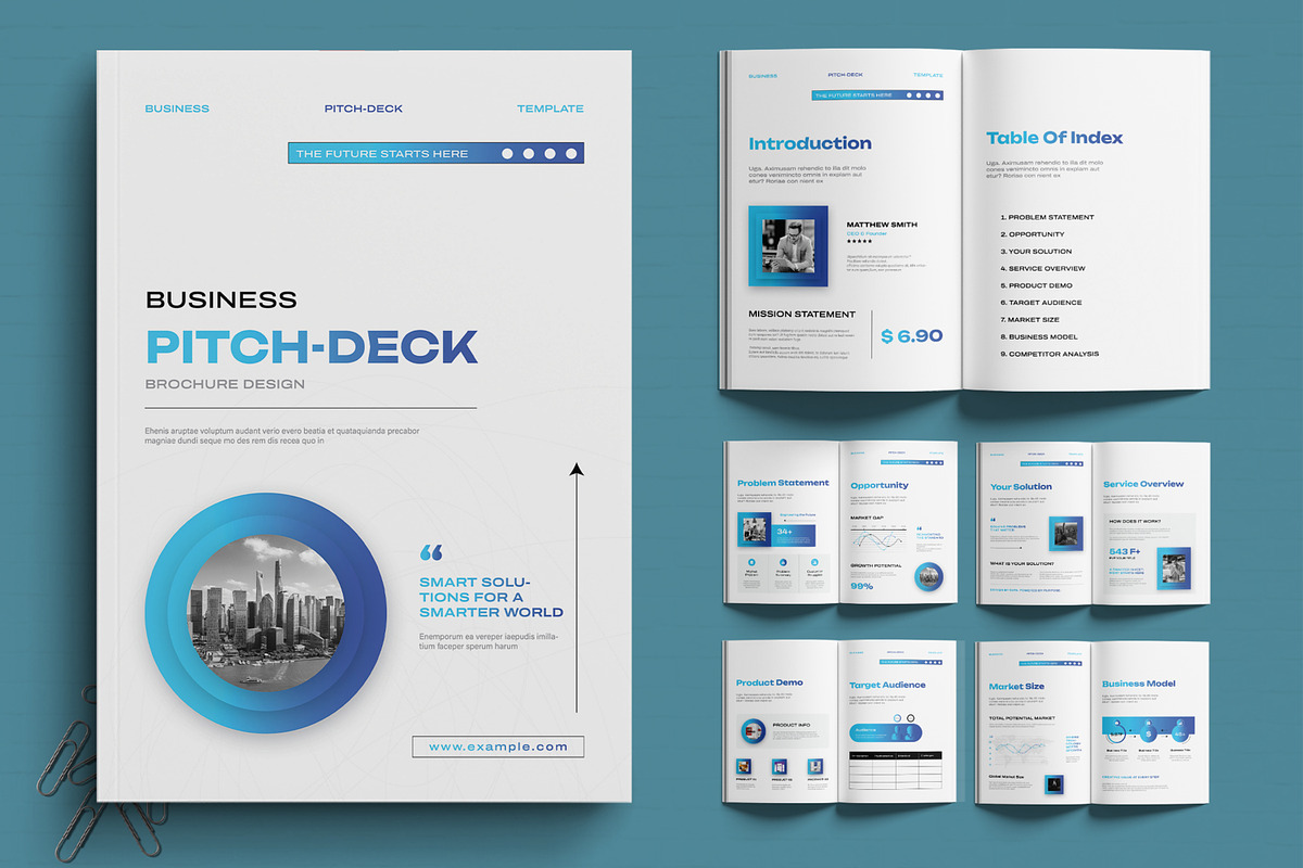 Business Pitch Deck Brochure Design, a Brochure Template by MightyDesign (Photo 1 of 6)