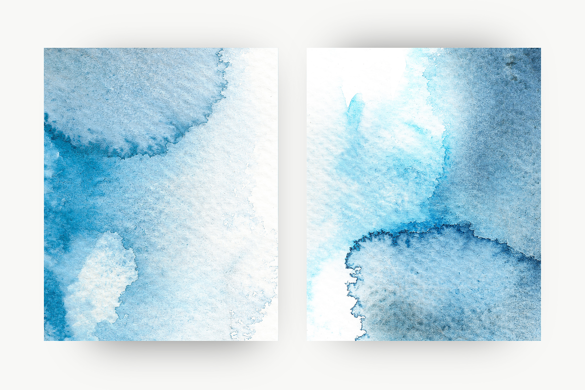 Watercolor Blue Textures Backgrounds, a Texture Graphic by Kolorata Art (Photo 4 of 7)