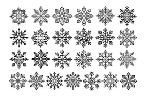 50 Snowflake Procreate Stamps Brush