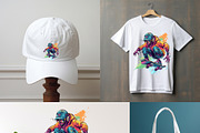 Zombie on a skateboard. T-shirt Png., a Decorative Illustration by yod67 (Thumbnail 3 of 9)