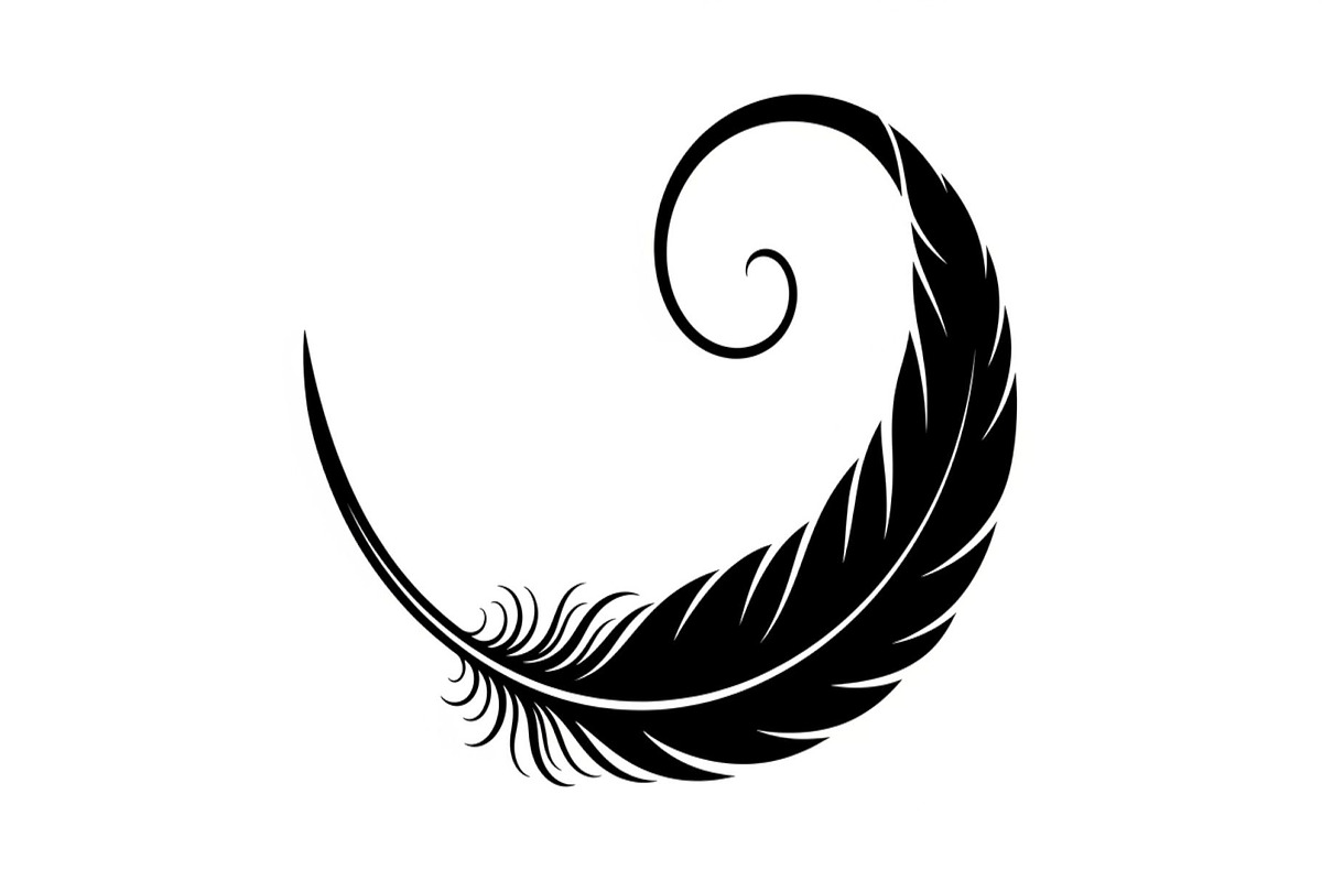 Vintage Feather Swirl SVG Bundle, an Illustration by Creativeshirt (Photo 14 of 31)
