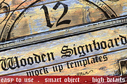 Classic Wooden Signboard Mockups, a Product Mockup by NStudio (Thumbnail 1 of 5)