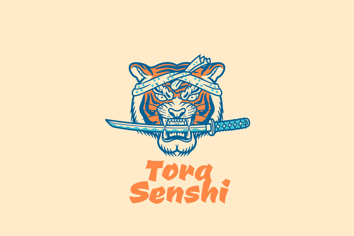 Tora Senshi Logo Template, a Branding & Logo Template by Kreasi Malam (Photo 2 of 4)