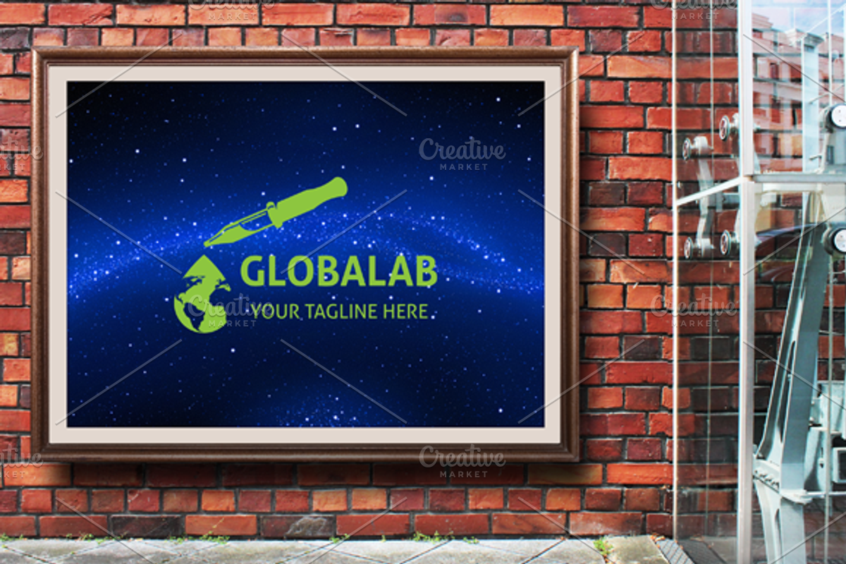 GlobaLab_logo, a Branding & Logo Template by NicklancerShop