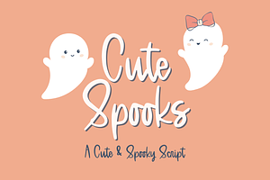 Cute Spooks, Cute Halloween Script, a Script Font by Designing Digitals