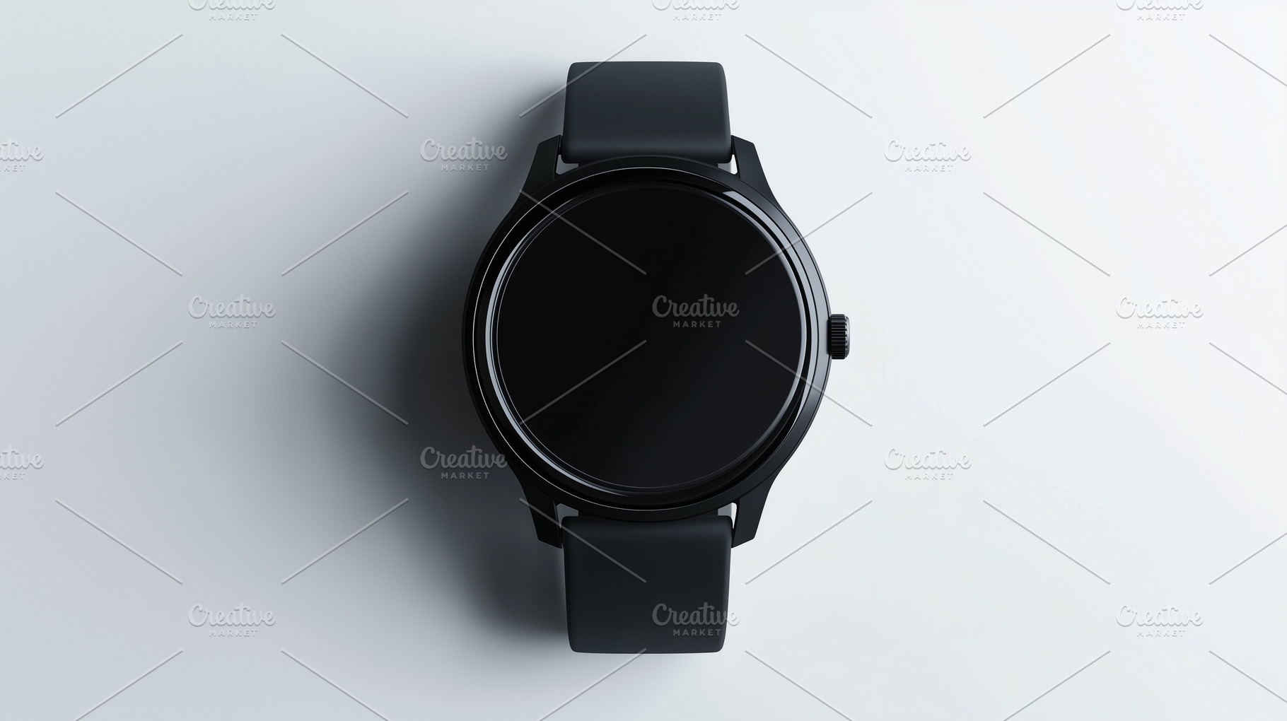 Blank black round smartwatch mockup, a Technology Photo by MistyDay
