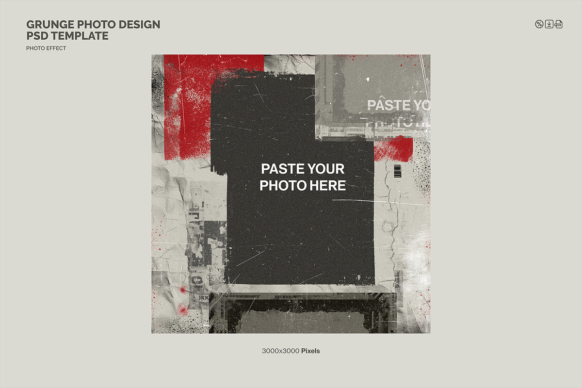 Grunge Photo Design PSD Template, a Layer Style Add-On by iHemalaya (Photo 2 of 3)