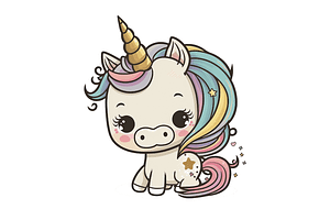 Cute Baby Unicorn Sublimation Clipa