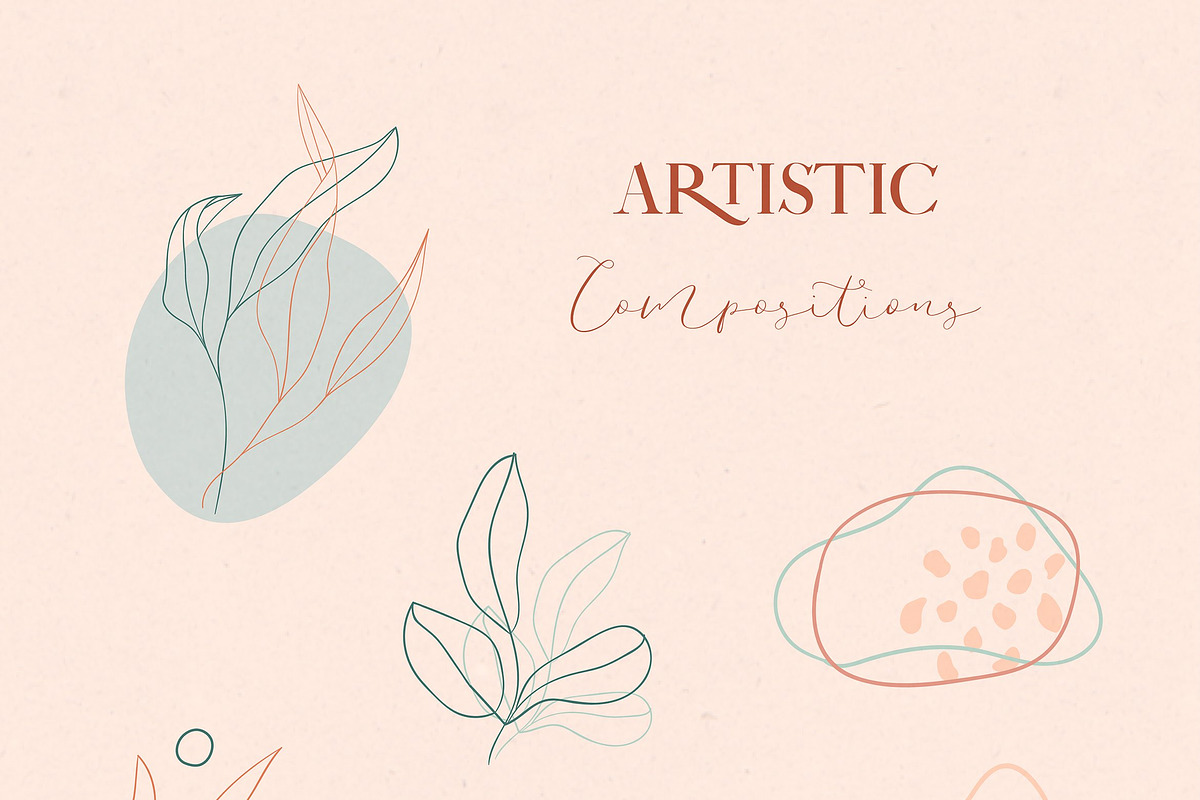 Floral Abstract Collection., a Texture Illustration by Olya Creative (Photo 1 of 3)