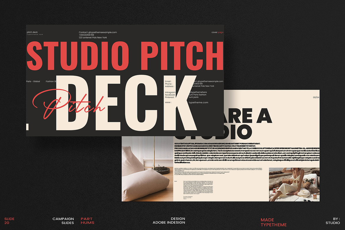 Pitch Deck Presentation Template, a Presentation Template by Aura Agency (Photo 1 of 8)