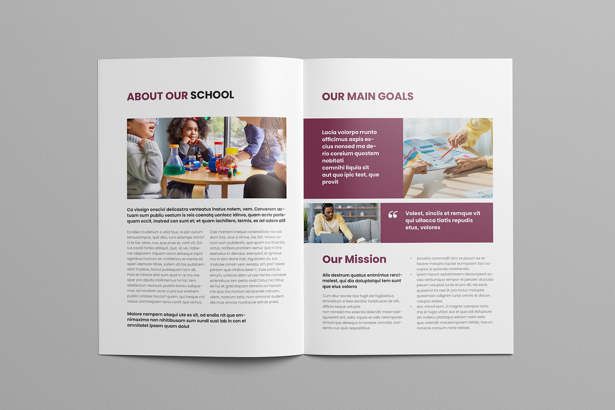 Education Brochure Template Canva, a Brochure Template by Pixelpick (Photo 2 of 9)