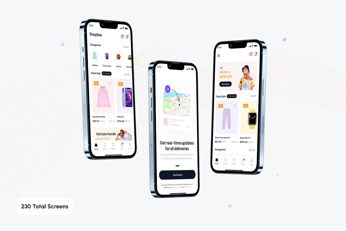 Shopline - eCommerce Marketplace App, an UI Kit Template by Unpixel Design (Photo 3 of 6)