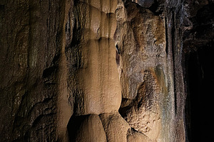 Inside Mammoth Cave in Kentucky, dramatic stalactites and stalagmites form mine, a Nature Photo by AS photostudio