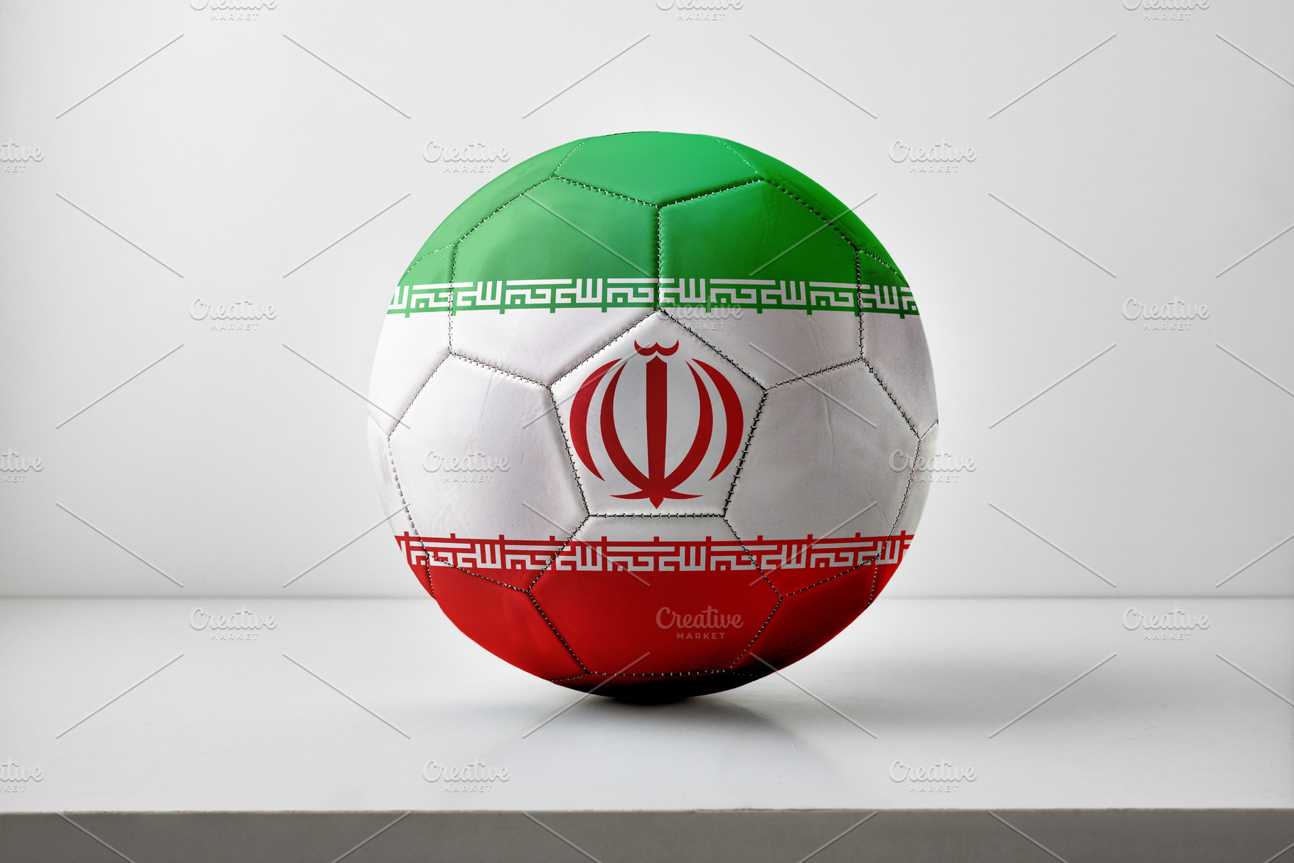 Iran Flag Soccer Ball Studio Shot, a Sports & Recreation Photo by Davizro's Market