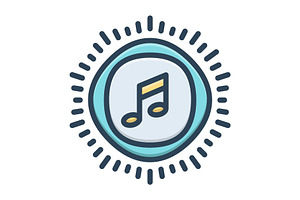 Soundtrack music color icon, a Duotone Icon by Creative priyanka