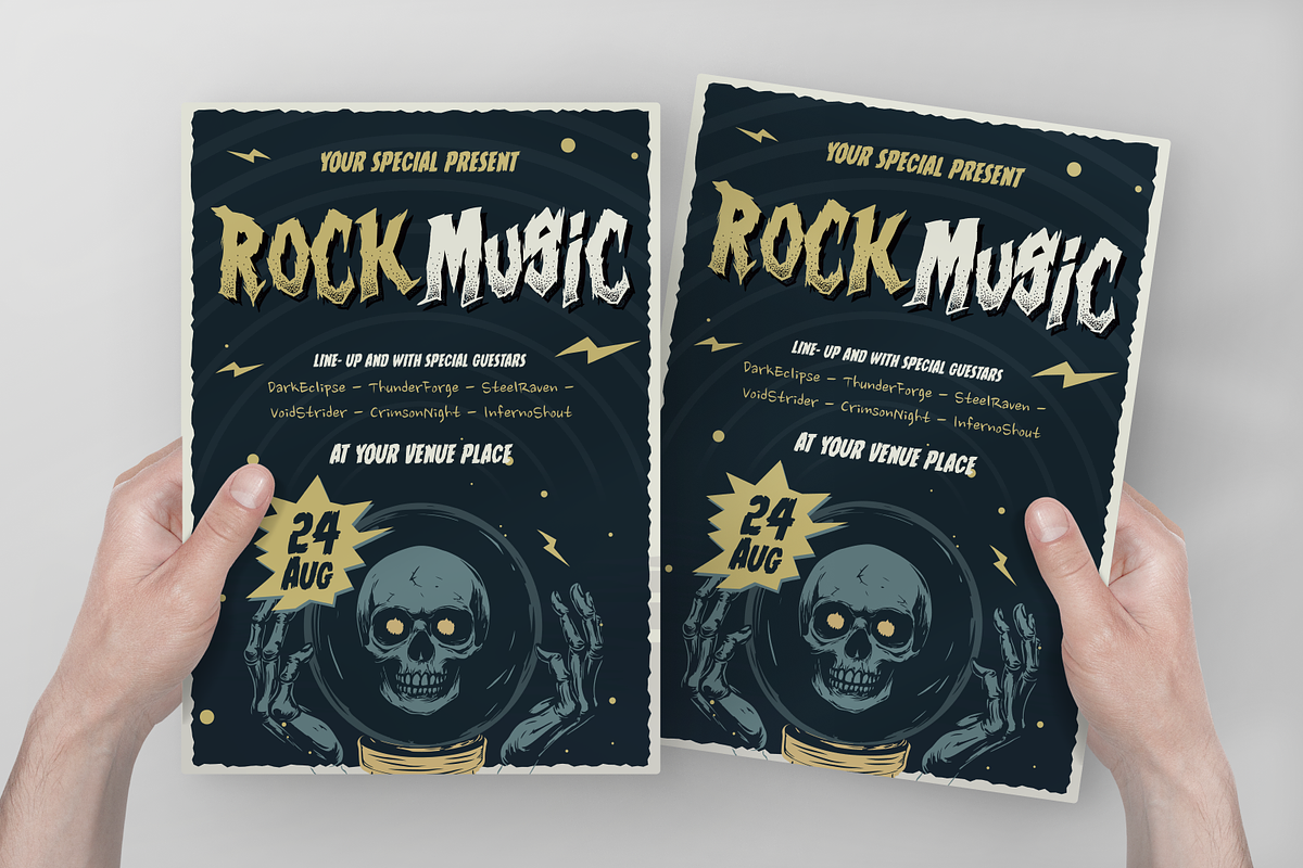 Rock Music Festival Night Flyer, a Flyer Template by Annora Studio (Photo 4 of 5)