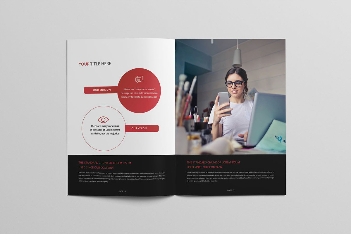 Company Profile Template WORD & INDD, a Brochure Template by Taiffco (Photo 8 of 8)