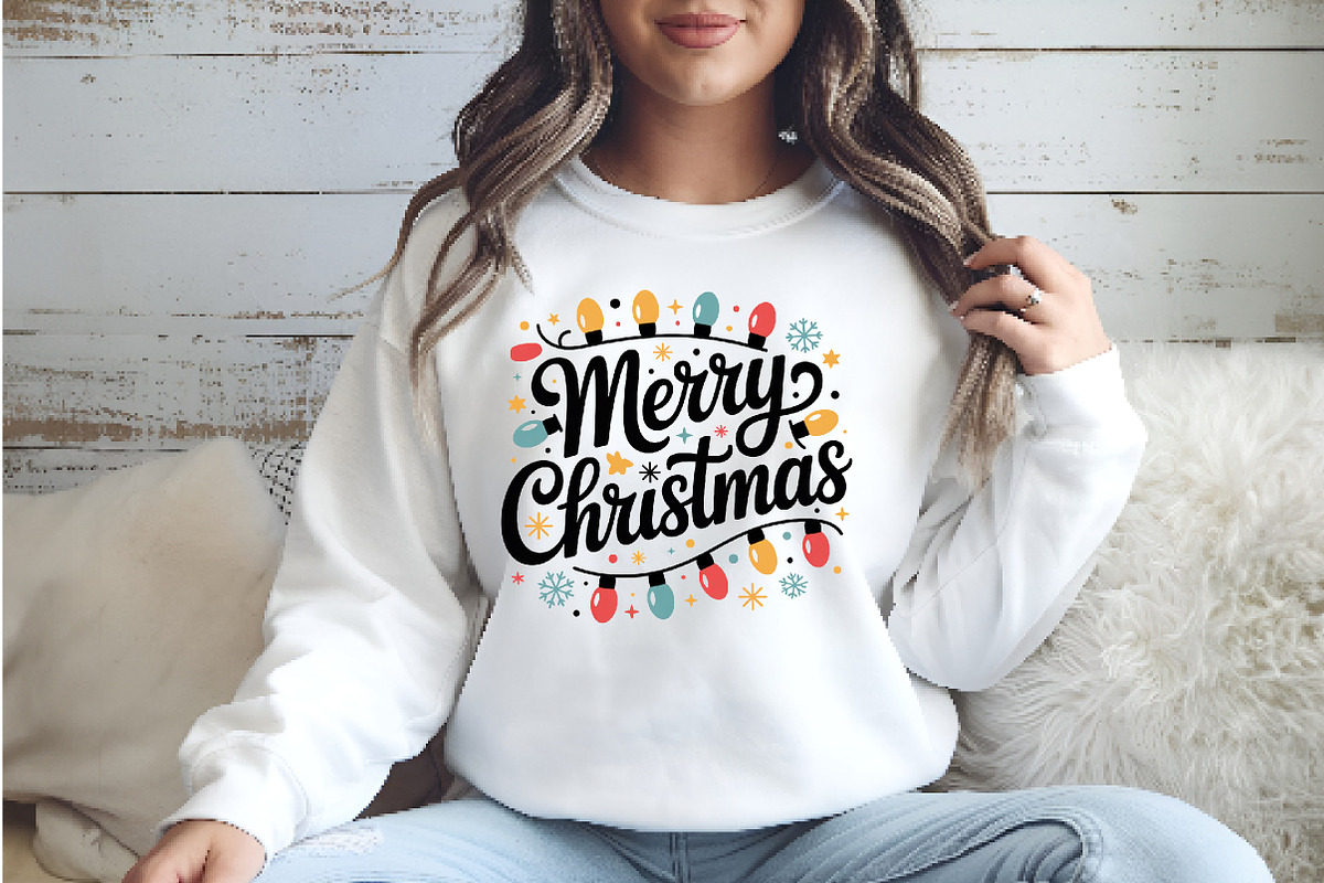 Merry Christmas Light Png, an Illustration by Watercolor design (Photo 2 of 6)
