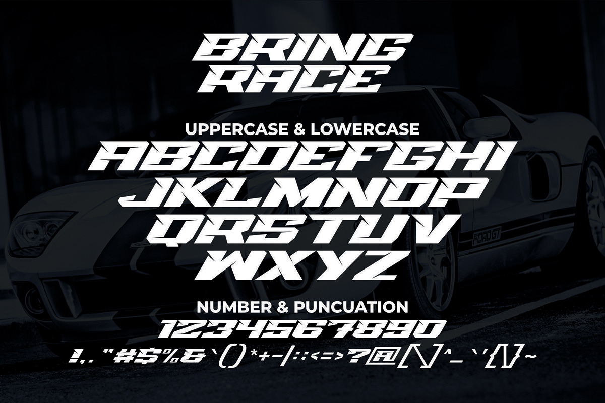 Bring Race Racing Font, a Font by Multype Studio (Photo 6 of 8)
