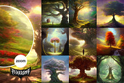 100 Fantasy Trees - Oil Painting Art, an Illustration by pixaroma (Thumbnail 9 of 18)