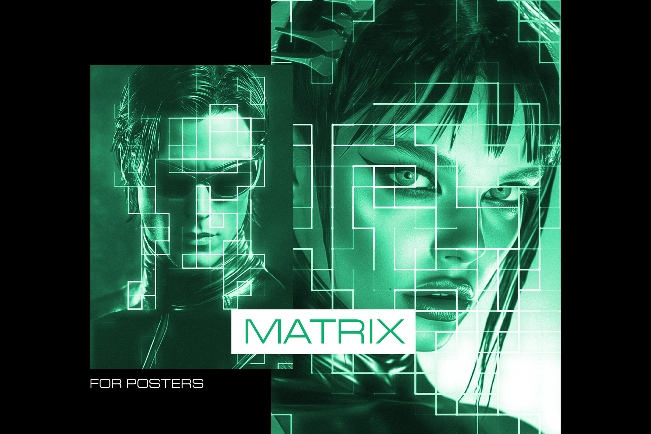 Green Matrix Poster Effect, a Layer Style Add-On by Design Squad