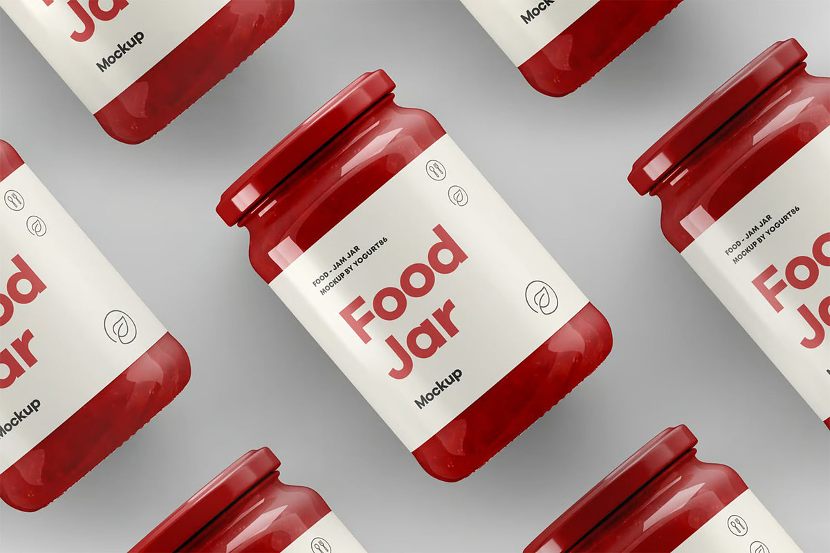 Food Jar Mock-up, a Packaging Mockup by zippypixelstudio (Photo 4 of 8)