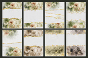 Gold & Flower Watercolor Backgrounds, a Pattern Graphic by Suna Kosem (Thumbnail 14 of 19)