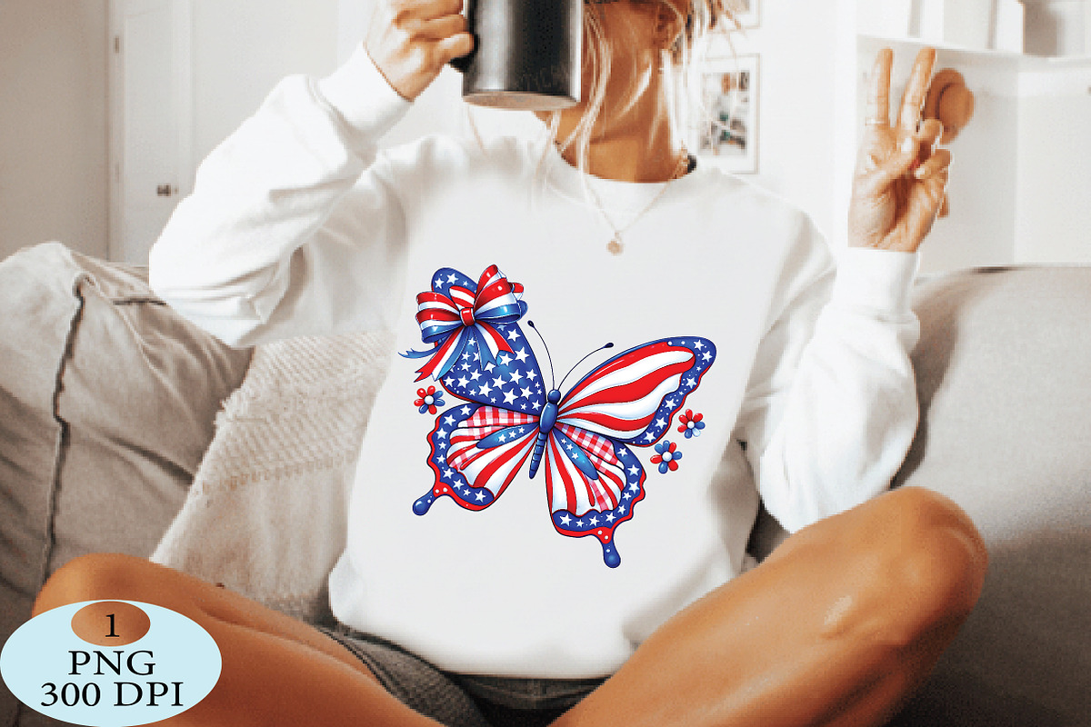 Patriotic Butterfly Png, a Seasonal Illustration by Daily.Designs (Photo 4 of 5)