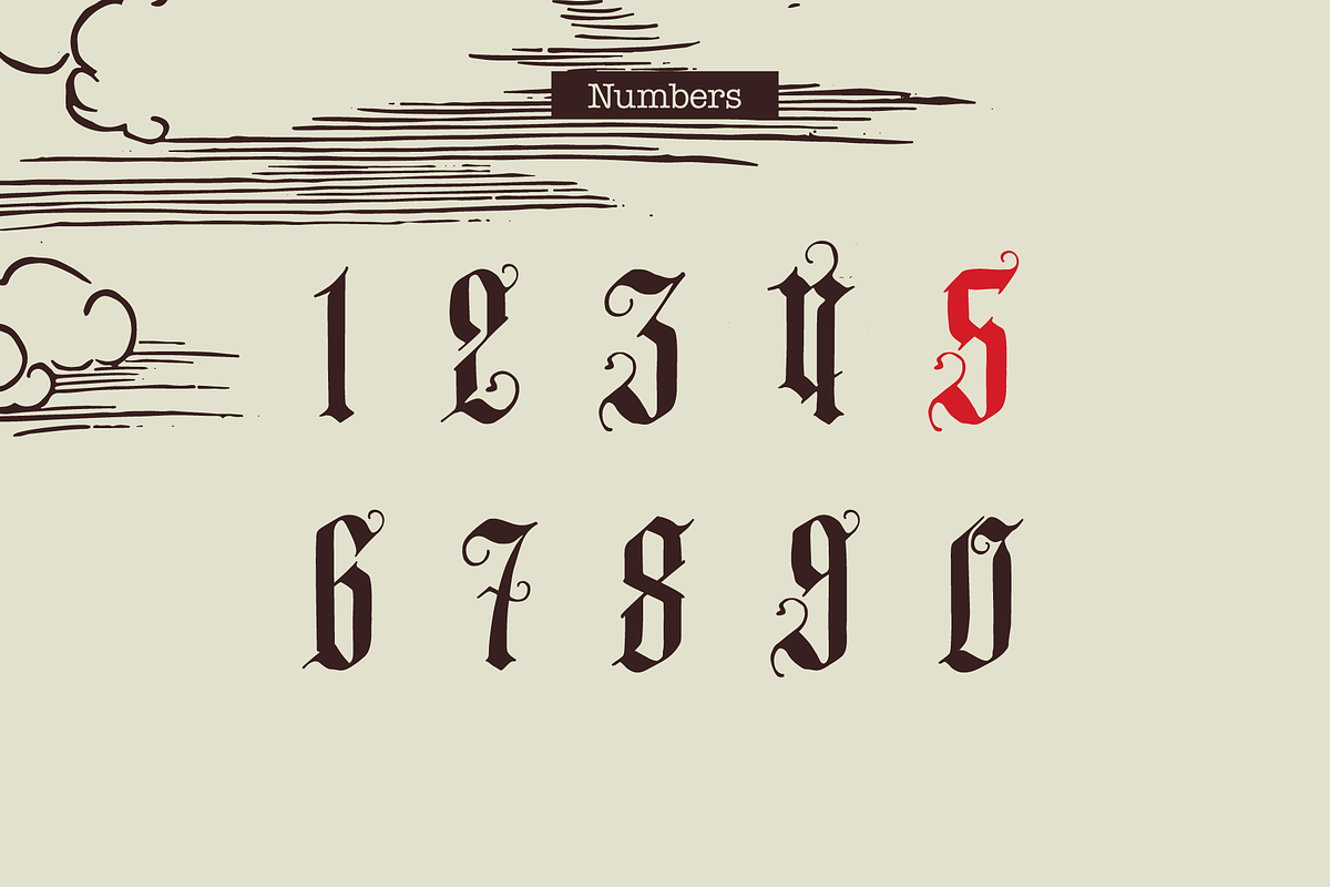 Durers Woodcut blackletter gothic, a Blackletter Font by kaer_shop (Photo 8 of 12)